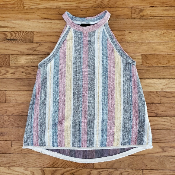 New with Tags W5 Anthropologie stripped Halterneck - Picture 1 of 8